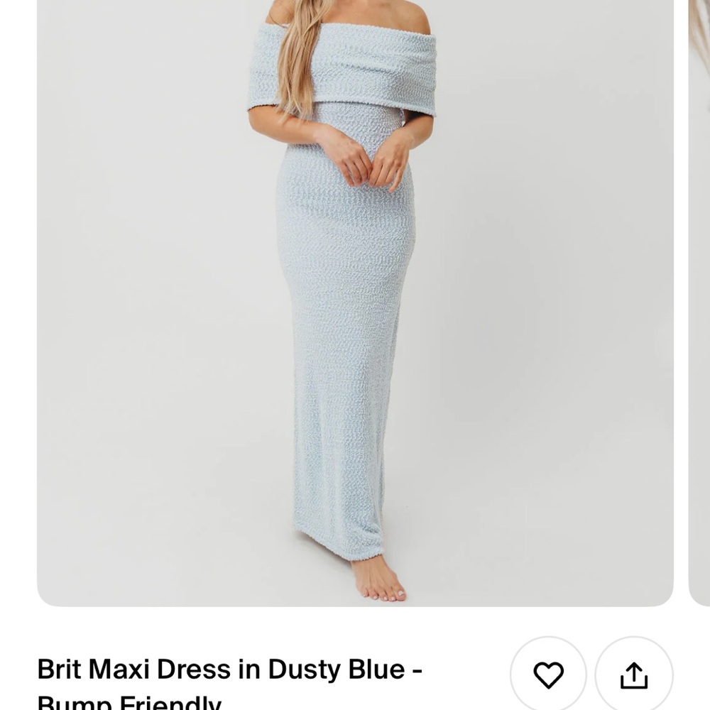 Brit Maxi Dress in Dusty Blue